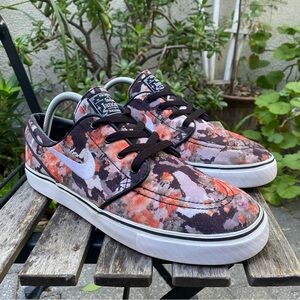 Nike SB Stefan Janoski Zoom Orange Digi Floral Men's Size 9 Skateboarding Shoes